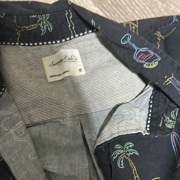 Men's Black Patterned Shirt - Picture 2 of 3